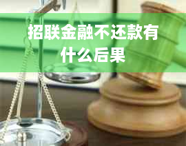 招联金融不还款有什么后果