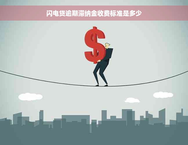 闪电贷逾期滞纳金收费标准是多少